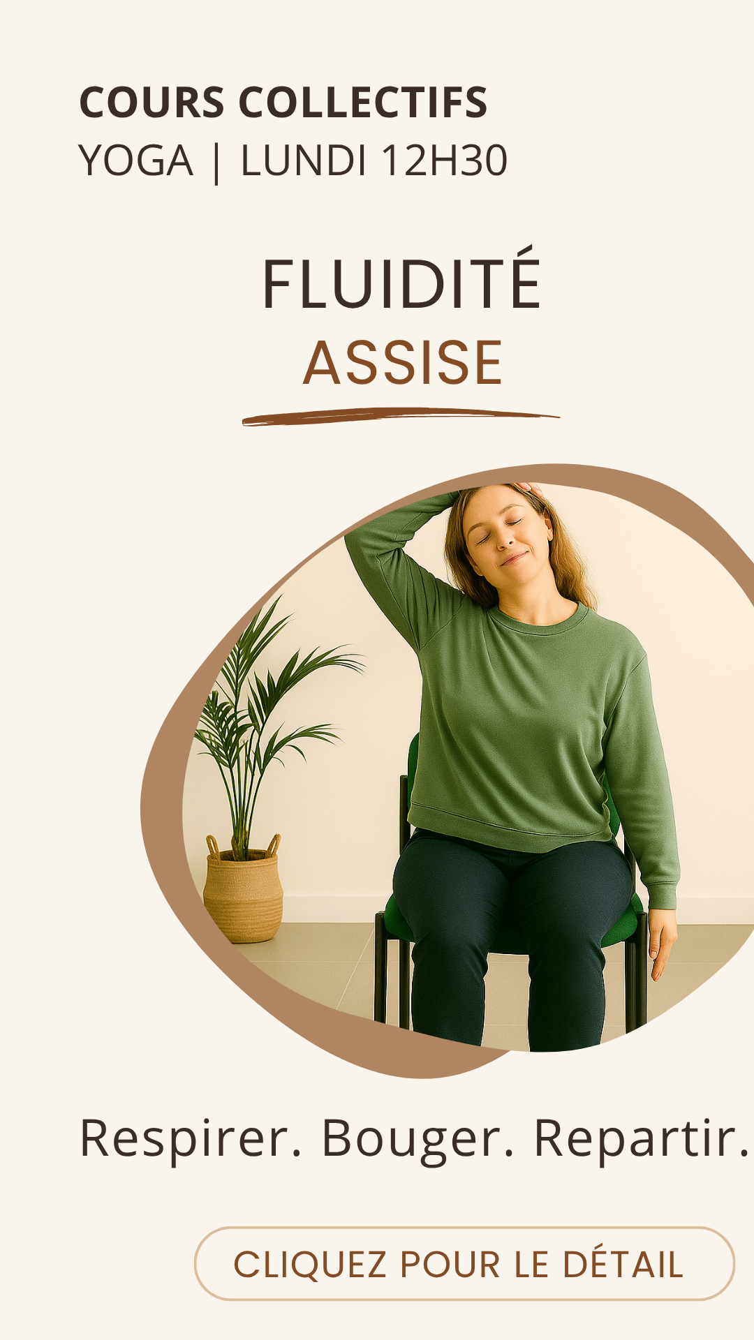Cours de yoga sur chaise à Châteaurenard – Fluidité assise – L’École Douce